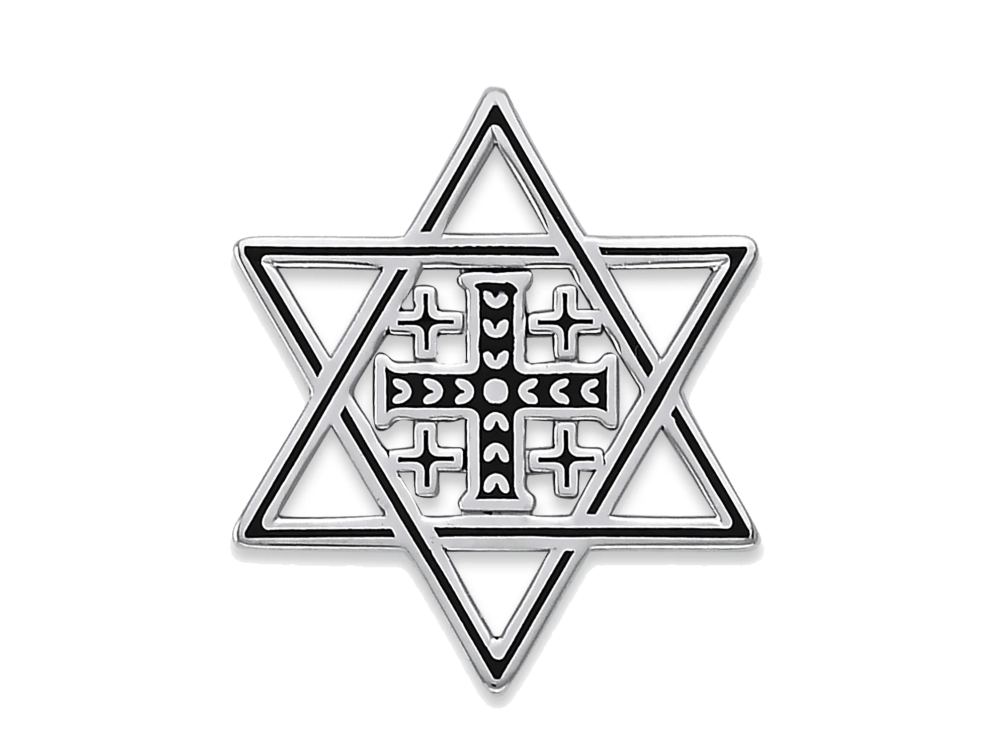 Jerusalem Cross in Star of David