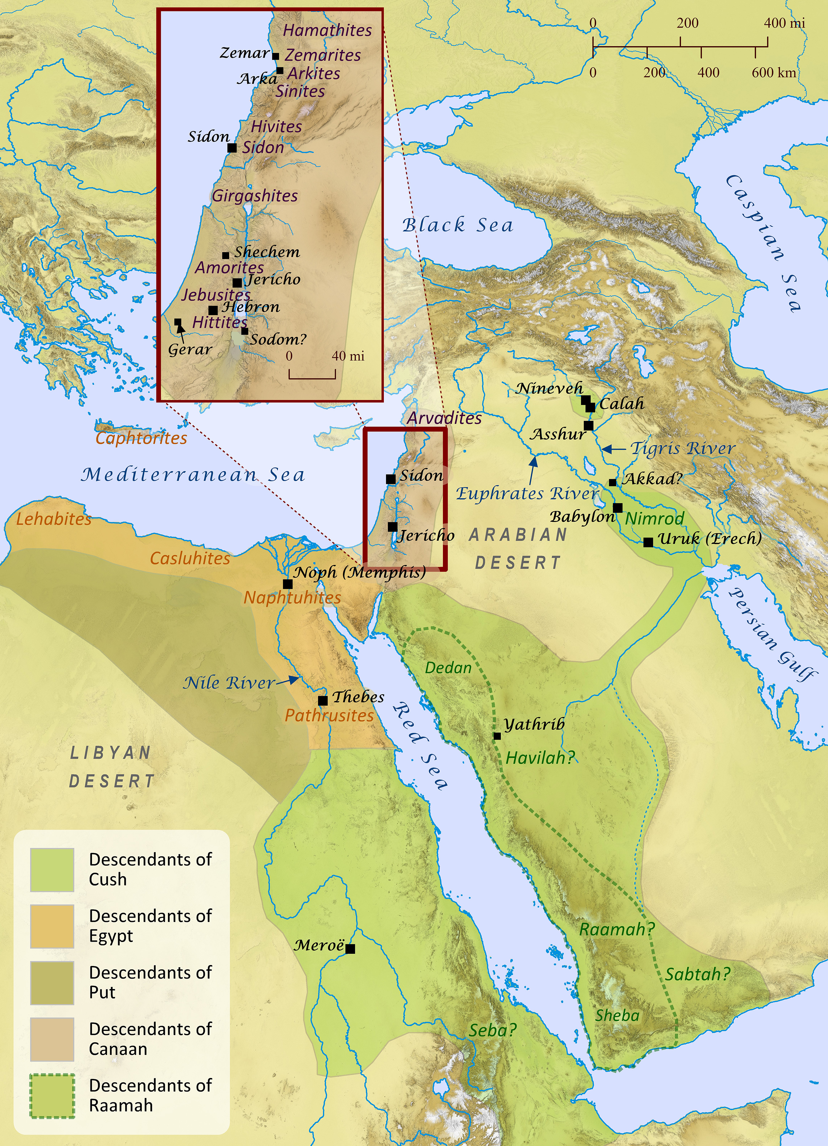 Map of Ham Nations