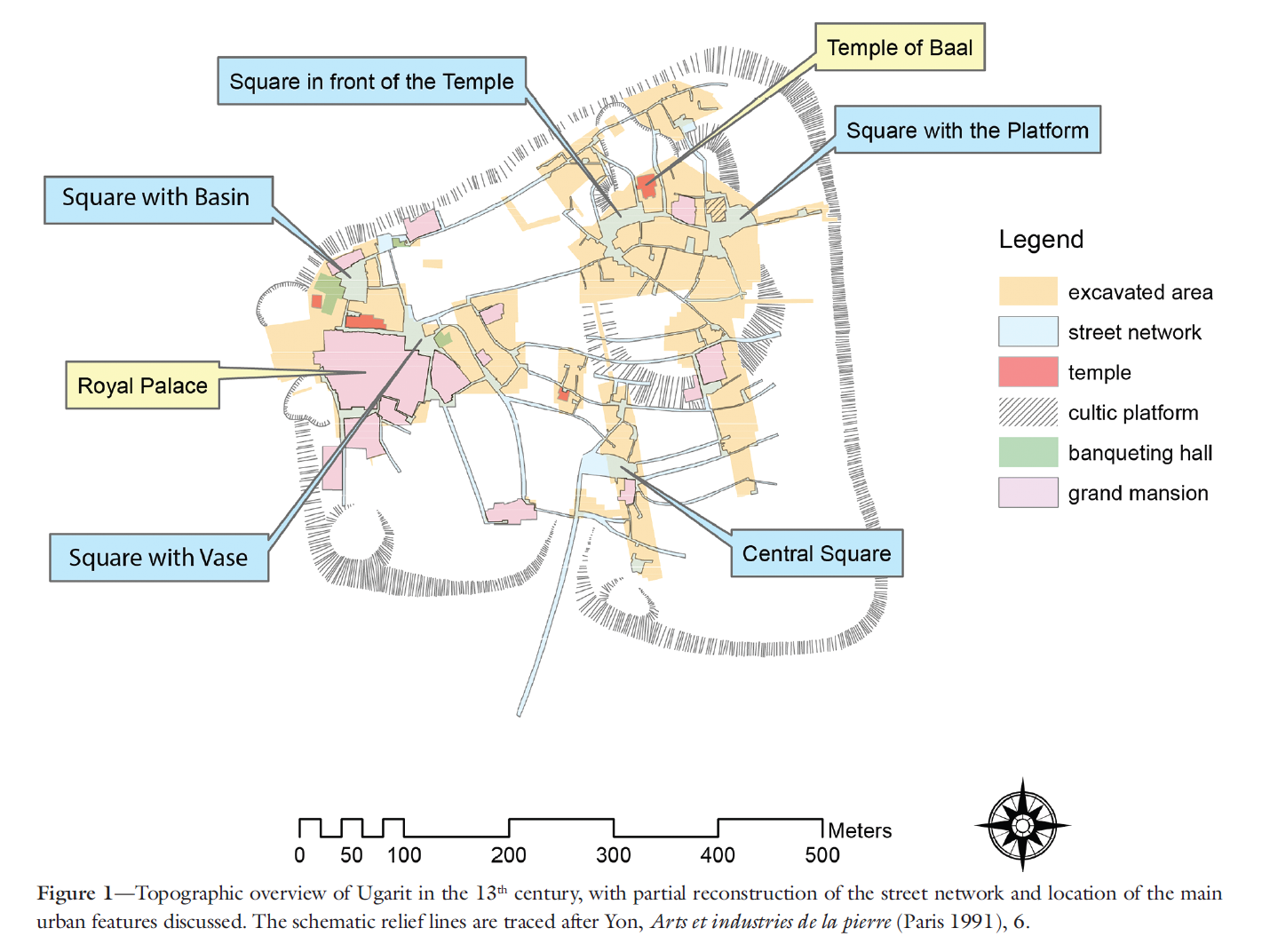 Plan of Ugarit's excavations